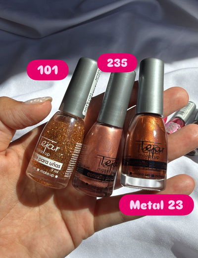 Esmaltes Marrones Metalicos - Tejar (Tonos 101, 235 Metal 23)