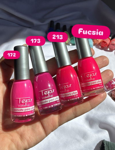 Esmaltes Rosados - Tejar (Tonos 172, 173, 213, Fucsia)