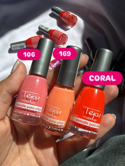 Esmaltes Naranjas - Tejar (Tonos 106, 169, Coral)