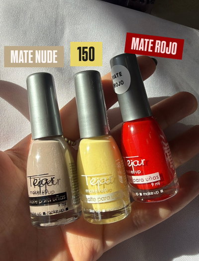Esmalte de uñas (MATE NUDE, 150, MATE ROJO)