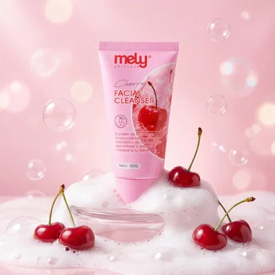 LIMPIADOR FACIAL CON EXTRACTO DE CEREZA LINEA CHERRY 50G - MELY