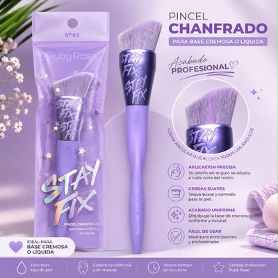 Brocha para base Stay Fix - Ruby Rose