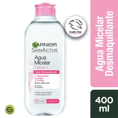 Garnier Agua Micelar 3 en 1 - Skin Active x 400 Ml