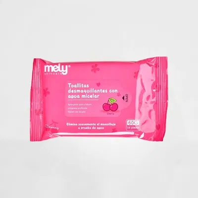 TOALLITAS DESMAQUILLANTES CON AGUA MICELAR CEREZAS - MELY