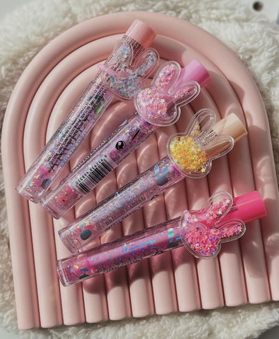 Lip Gloss con anillo forma de conejito - 4Angels