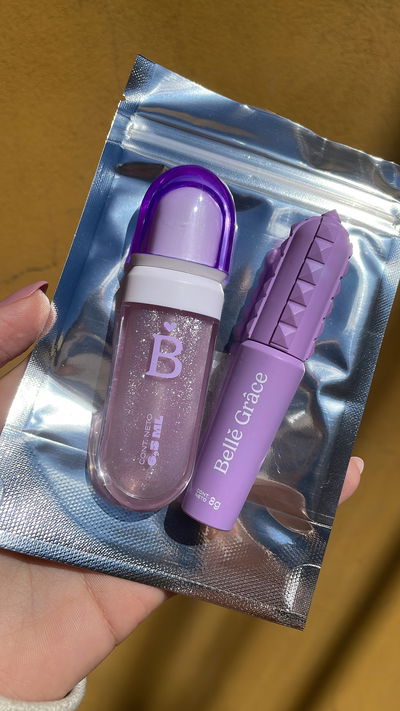 Kit Lila - Mini máscara de pestañas + Brillo Belle Grace 
