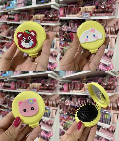 Cepillo con espejo Amarillo (Diseños animados)