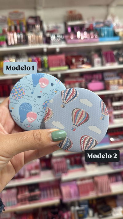 Espejo de cartera doble globo