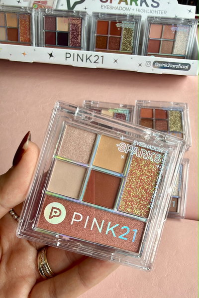 Paleta de sombras + glitter  Sparks - Pink 21 TONO 1