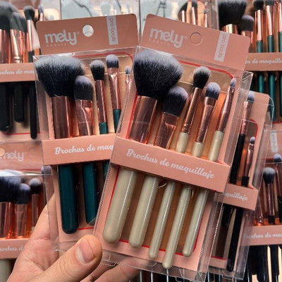 Set x5 brochas Mely Beauty pro tools