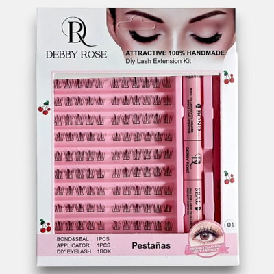 Set pestañas + pinza + pegamento y sellador - Debby Rose