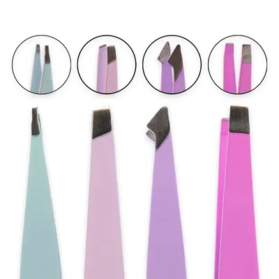 Pack x4 pinzas depilar Mely Colores