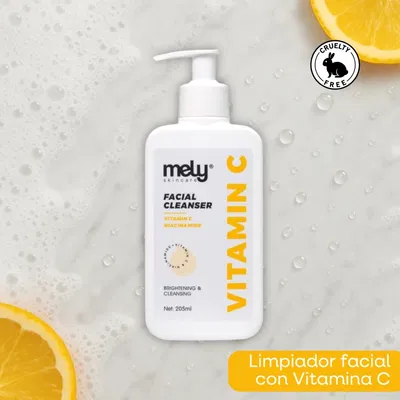 Gel limpiador facial Mely con extracto de vitamina C