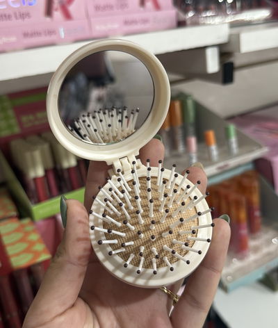 Cepillo de cartera con espejo - Eloise Crema