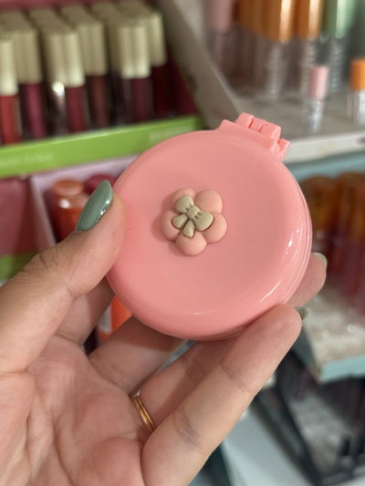 Cepillo de cartera con espejo - Eloise rosa