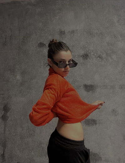 POLERON CROP NARANJA 