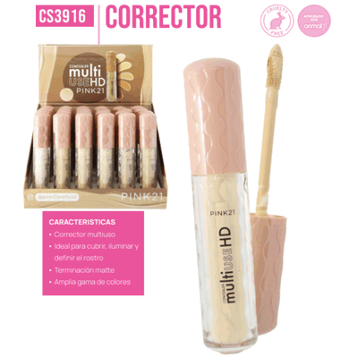 Corrector Multiuso HD PINK 21