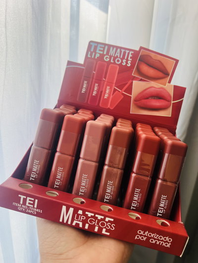 Lip Gloss Matte larga duracion TEI 