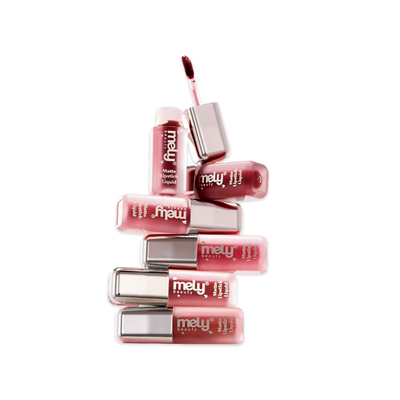 Lip liquido matte tapa plateada Mely x3