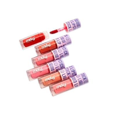 Labial liquido velvet matte tapa lila Mely x3