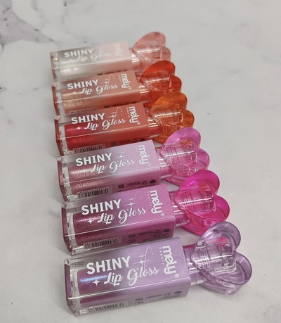 Lip gloss Shiny tapa corazón Mely