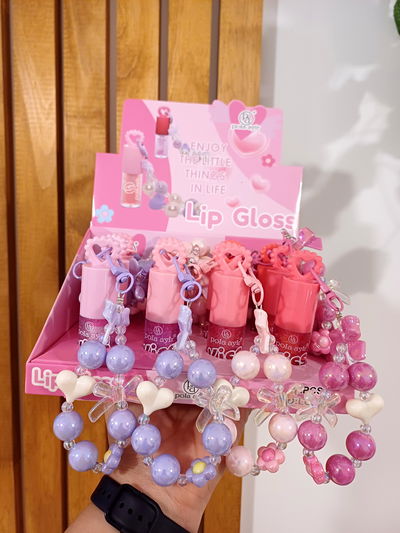 gloss magico con llavero