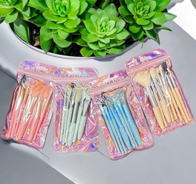 Set de Brochas x8 piezas bolsita ziploc 