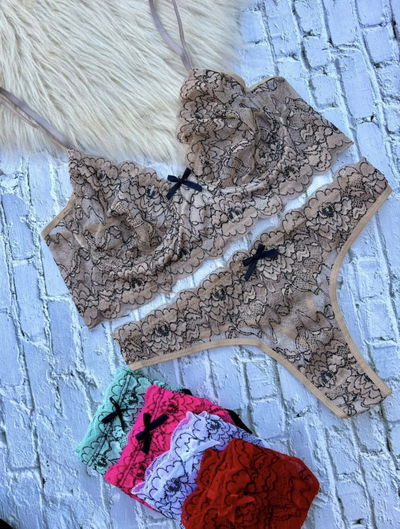 Bralette c/ aro y cola less bicolor