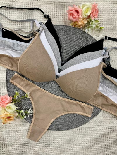 Conjunto en taza soft de algodón y lycra 
