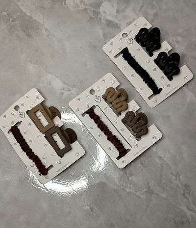 Set colita de pelo más broches