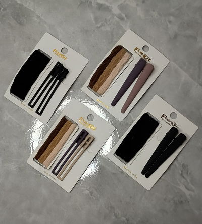 Set x3 colitas de pelos + 2 hebillas