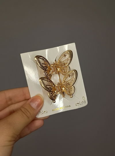 Broches de mariposa-metal