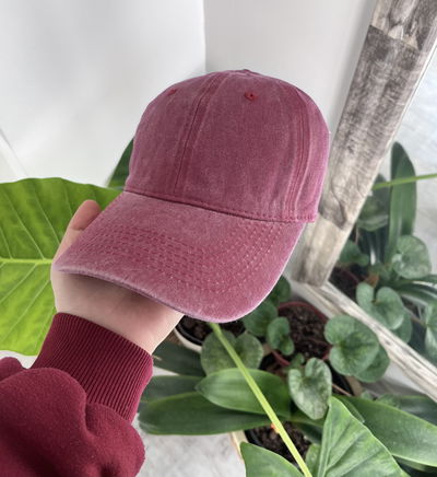 Gorra vintage bordó