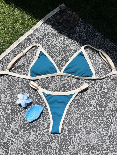Bikini bicolor azul