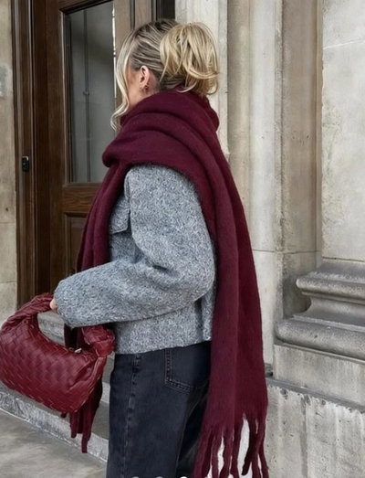 Bufanda nube borgoña