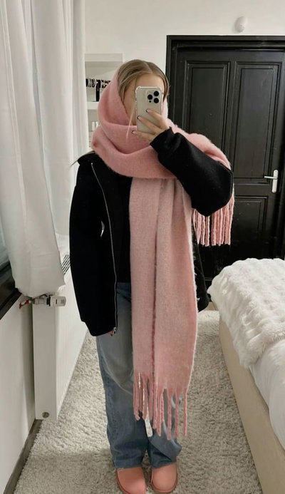 Bufanda nube rosa vintage 