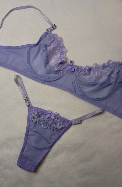 Conjunto microtul con aro lila