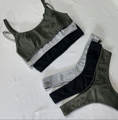 Conjunto de algodón negro