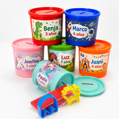 Alcancia Plasticas -Colores surtidos-