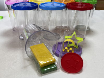 Vasos Acrílicos 2 Masas + 2 Formitas + 1 Sello