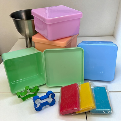 Caja cubo pastel 3 masas + 2 cortantes