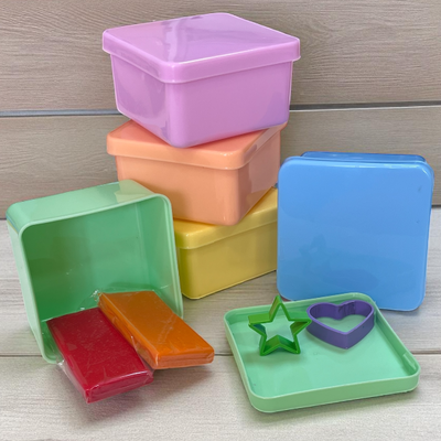 Caja cubo pastel 2 masas + 2 cortantes