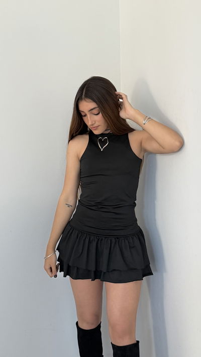 vestido corto tipo princesita