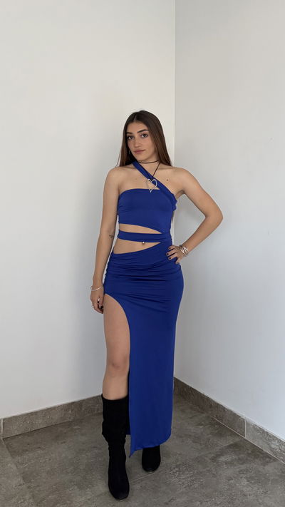 vestido largo cut out 