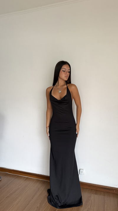 vestido largo con buche long