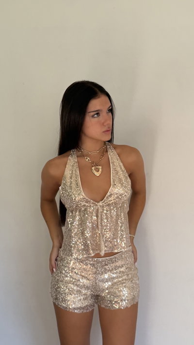 microshort de lentejuelas