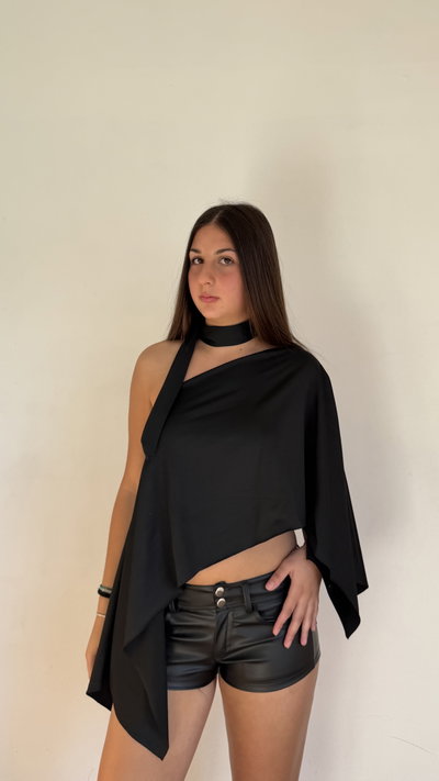 top con mangas murciélago