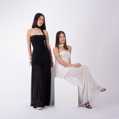vestido largo pinterest con estampado y tul