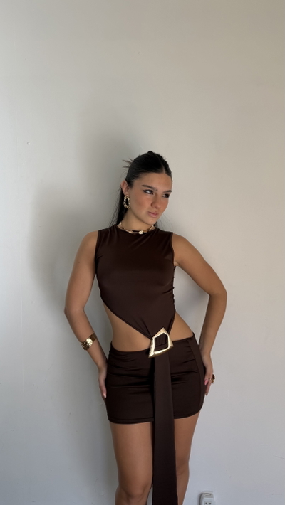 vestido corto frani