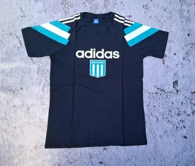 PROMO 🤩• Remera algodón Racing Adidas retro (mod. azul)